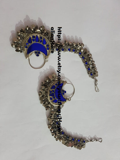 Handmade Kuchi Afghan Earrings Tribal Jewelry Anchor Bohemian Boho from Pakistan