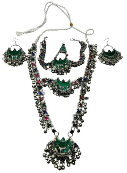 Afghan Tribal long Necklace Traditional Handmade Jewelry Kuchi Boho Necklace