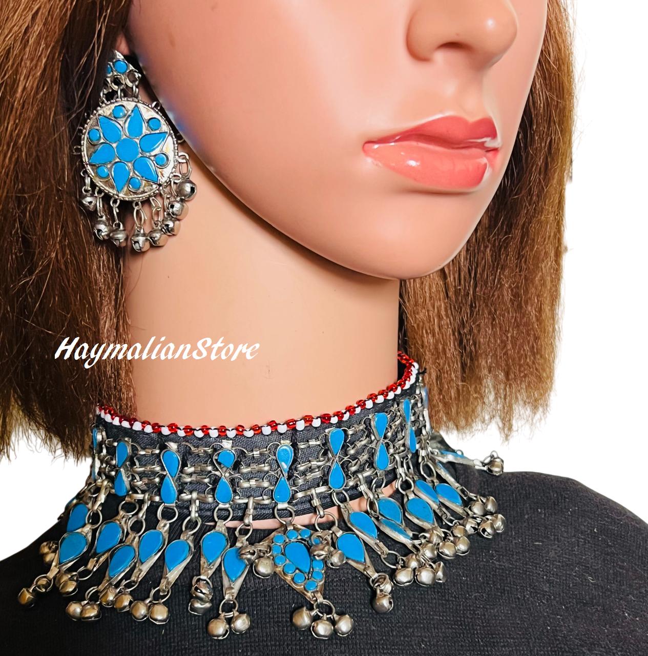 Afghan Tribal Necklace Traditional  Handmade Jewelry Kuchi Boho Necklace full set