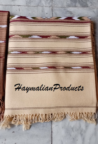 Primum Quality Afghan Patu Pure lamb Wool Winter Blanket - Shawl hand made from Swat