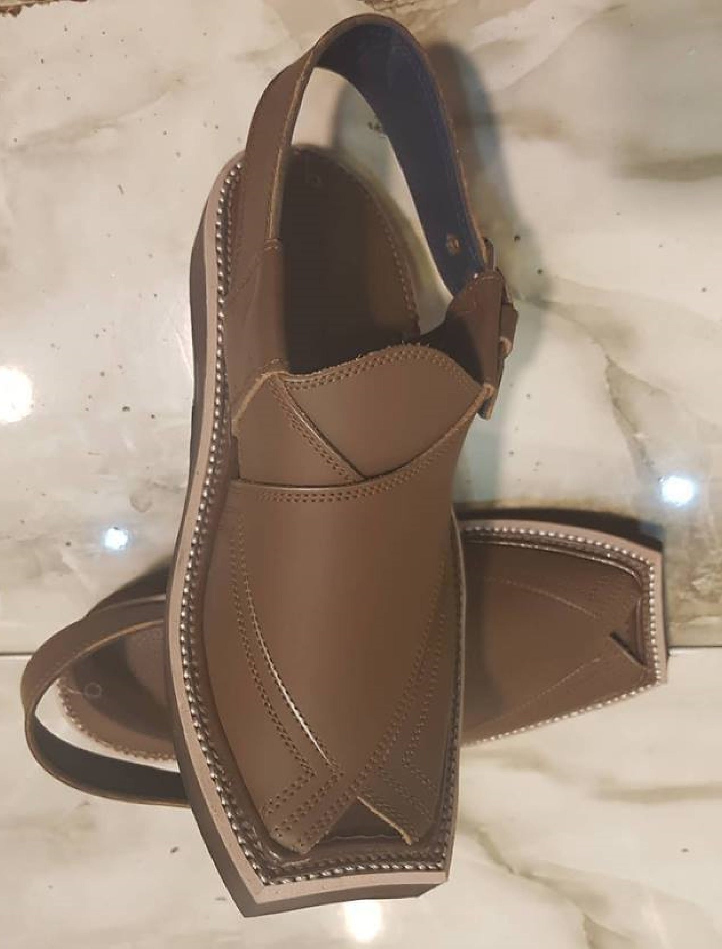 Imran Khan Style Peshawar pure leather Multi color Chappal  from Pakistan
