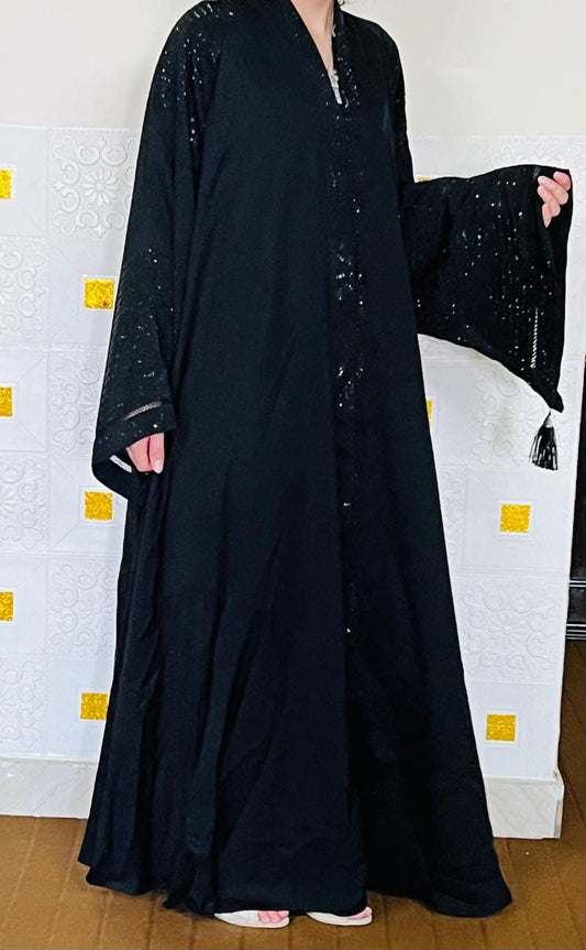 Abaya, Veils Muslim Scarf, Pakistani Women Burqa-Abaya, Islamic Kaftan Muslim Hijab, Georgette Fabric