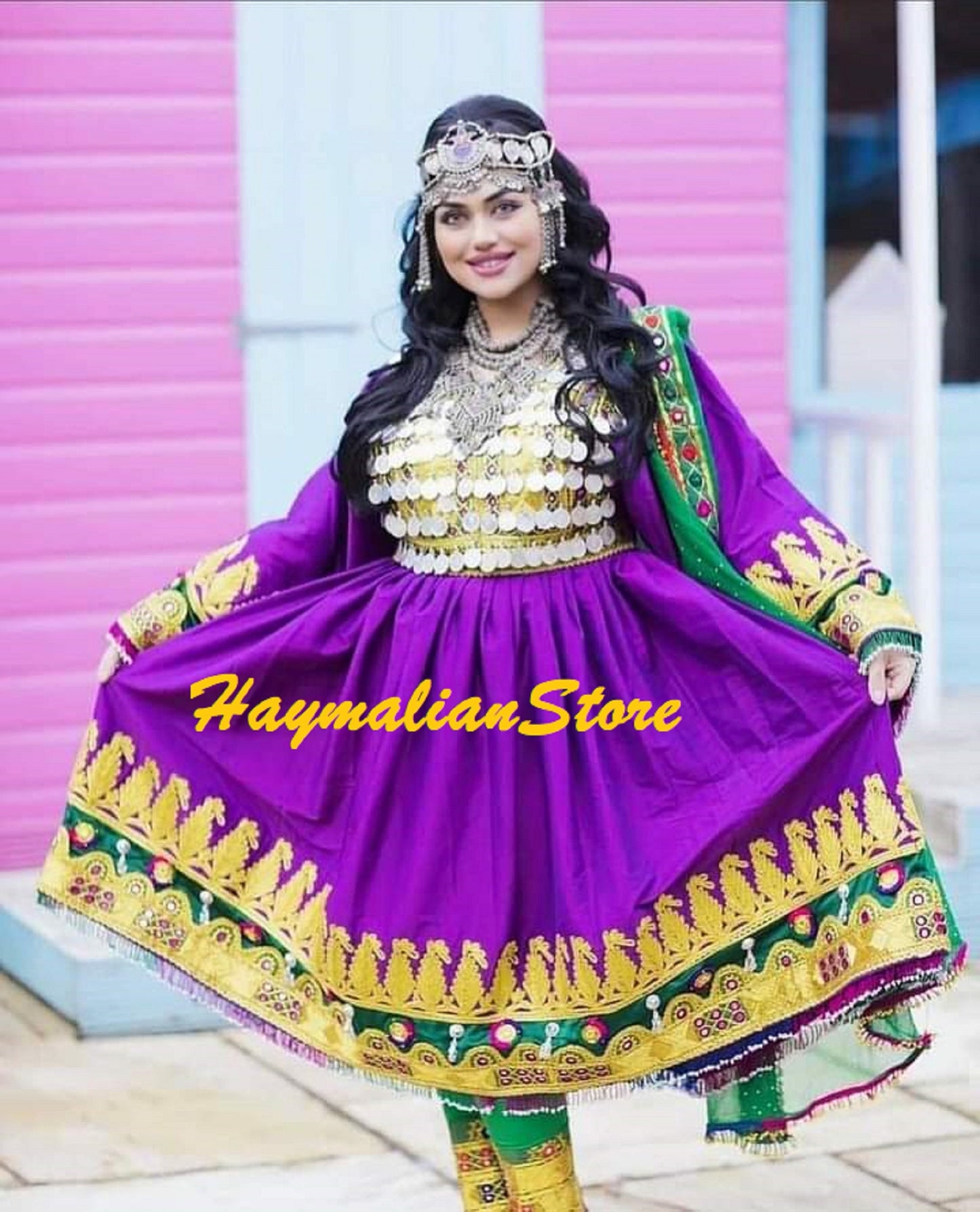 Handmade Afghan Kuchi Dress: Tribal Embroidered 3-Piece Set