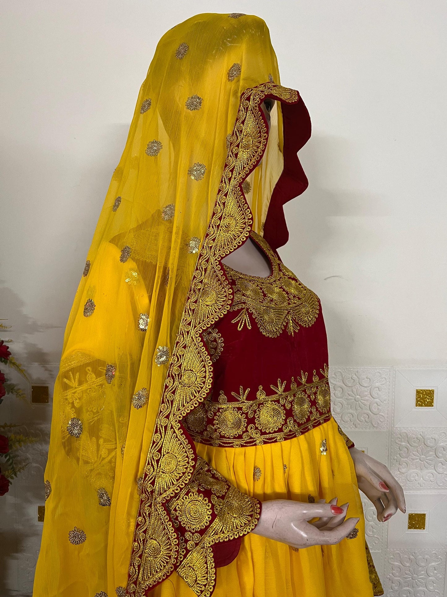 Handmade Afghan Kuchi Dress: Tribal Boho 3-Piece Set