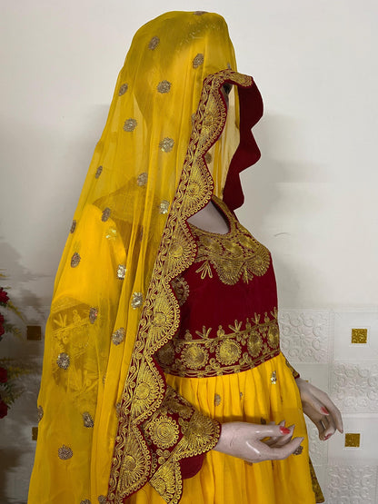 Handmade Afghan Kuchi Dress: Tribal Boho 3-Piece Set