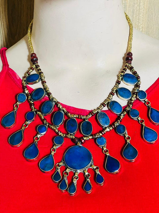 Multi colors Handmade Afghan Turkmen Tribal Ethnic Kuchi Necklaces