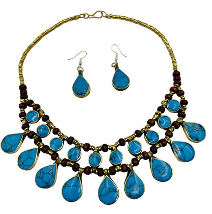 Red Coral Afghan Turkmen Tribal Ethnic Kuchi Necklace Circle 3 Layers