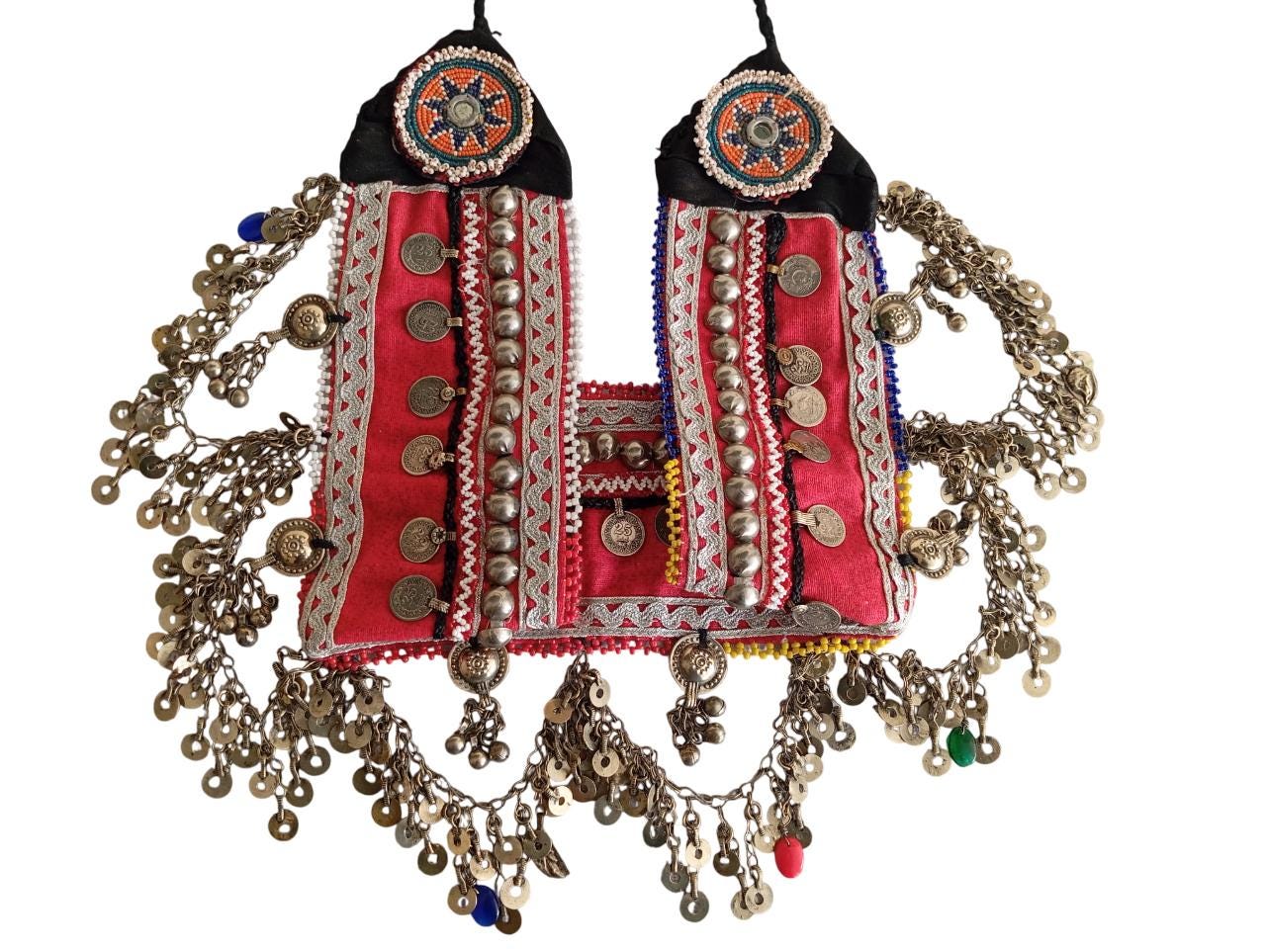 Handmade  Kuchi Afghan Gypsy Banjara Tribal Vintage Handmade Special Ethnic Belts with metal Chain