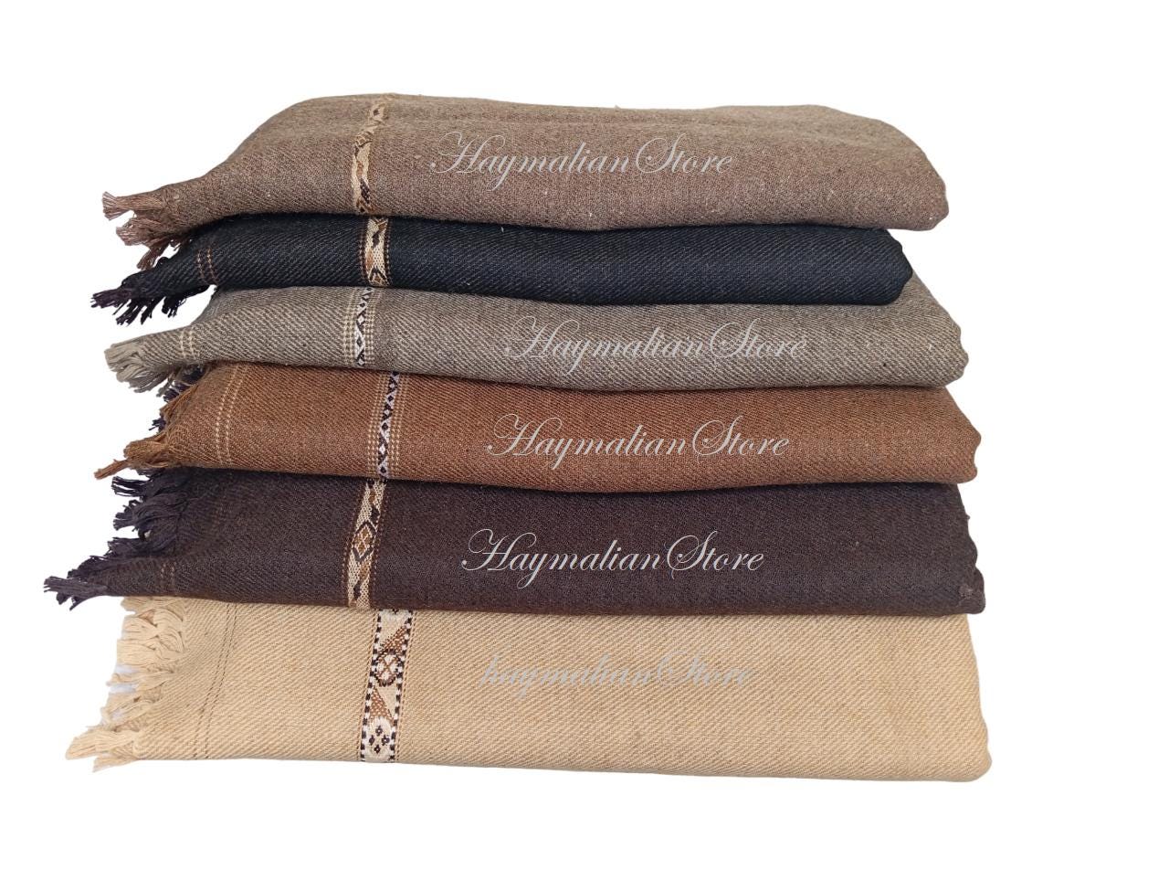 Afghan Patu Blanket: Colorful Wool Blend Shawl, Traditional Style