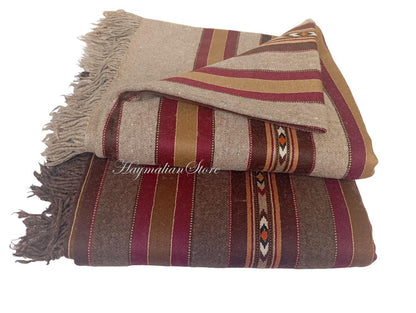 Afghan Wool Patu Blanket: Traditional Winter Shawl