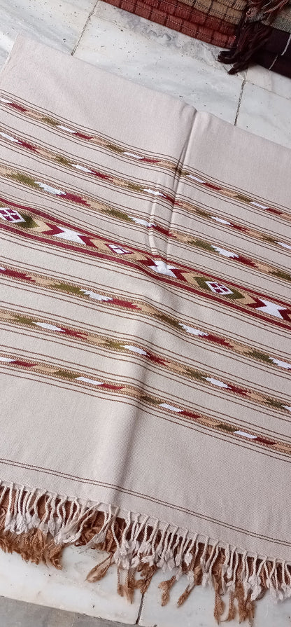 Primum Quality Afghan Patu Pure lamb Wool Winter Blanket - Shawl hand made from Swat