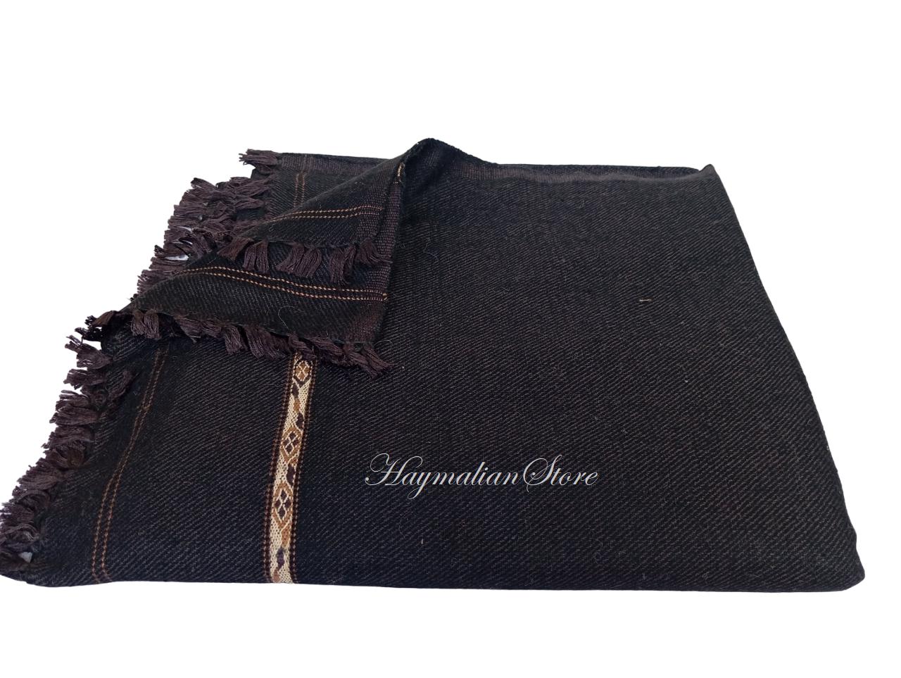 Afghan Patu Blanket: Colorful Wool Blend Shawl, Traditional Style