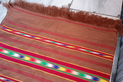 Afghan Wool Patu Blanket: Traditional Colorful Winter Shawl