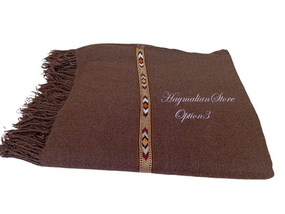 Afghan Wool Patu Blanket: Traditional Winter Shawl