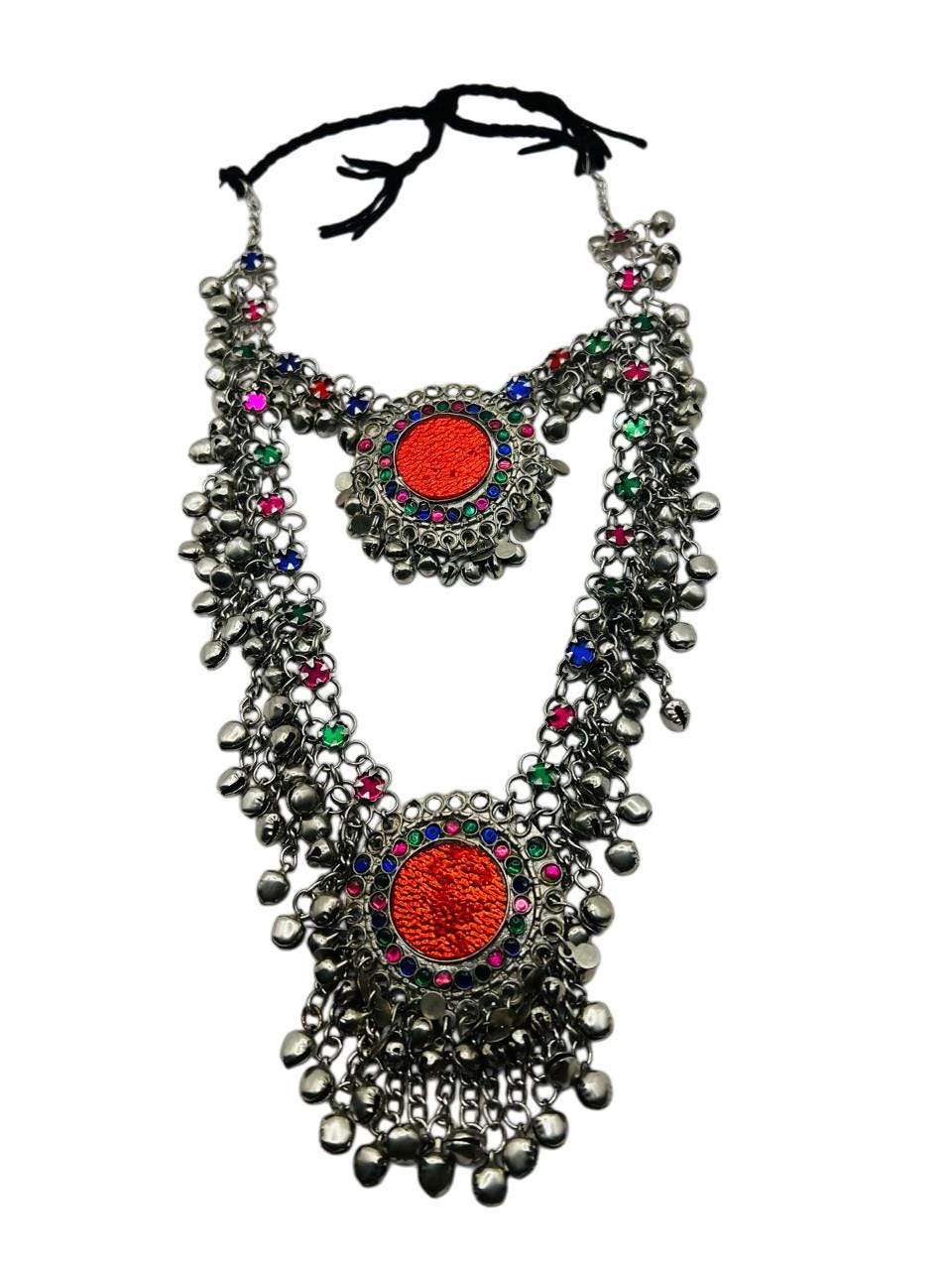 Afghan Tribal Necklace Traditional Antique Handmade Jewelry Kuchi Boho