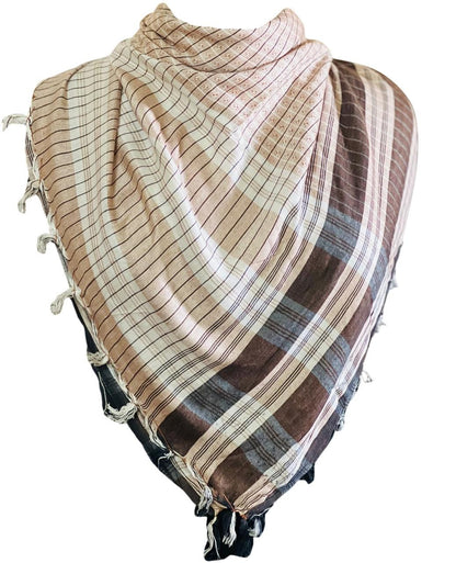 Unisex Cotton Shemagh Scarf: Military Desert Keffiyeh, Handmade in Pakistan