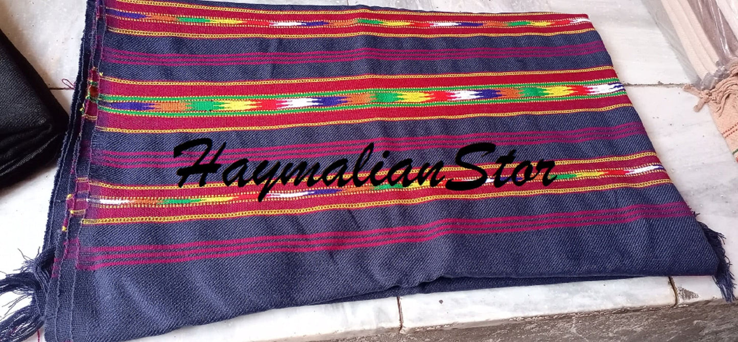 Afghan Wool Patu Blanket: Traditional Colorful Winter Shawl