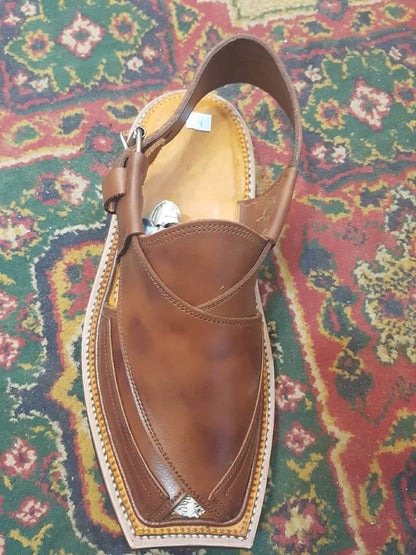 Imran Khan Style Peshawar pure leather Multi color Chappal  from Pakistan