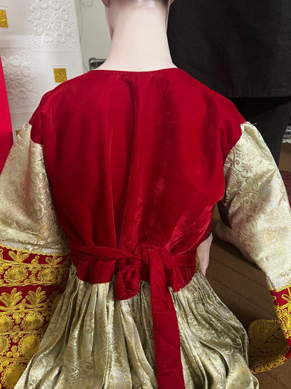 Handmade Afghan Kuchi Dress: Gray Jamawar Fabric, Tribal Boho 3-Piece