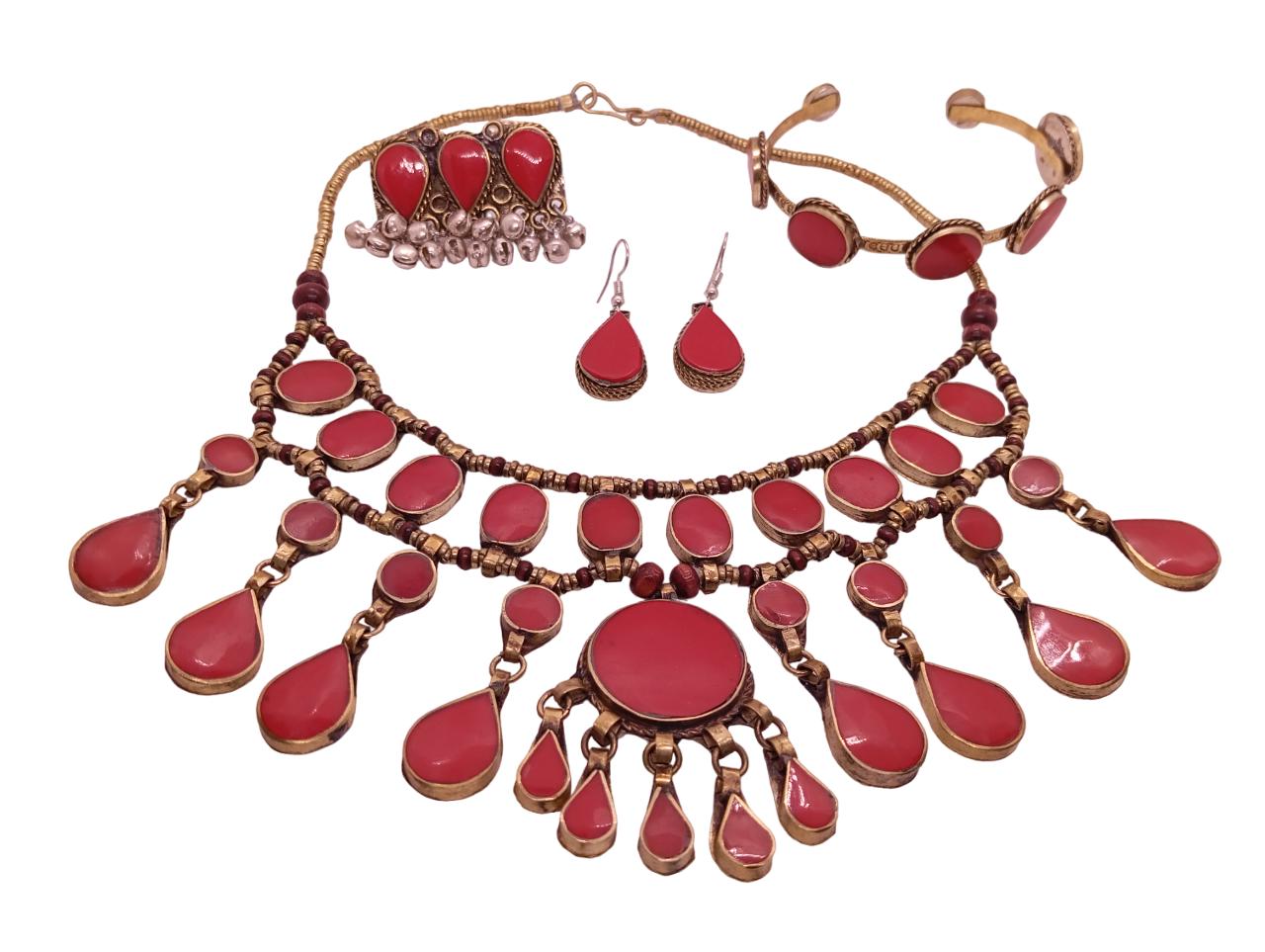 Multi colors Handmade Afghan Turkmen Tribal Ethnic Kuchi Necklaces