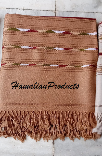 Primum Quality Afghan Patu Pure lamb Wool Winter Blanket - Shawl hand made from Swat