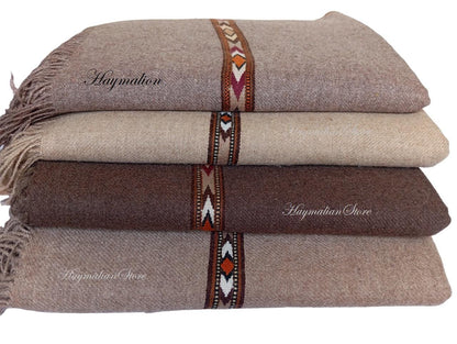 Afghan Wool Patu Blanket: Traditional Winter Shawl