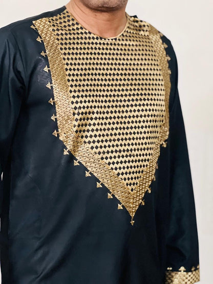 Afghan Peran tumban Afghan Emroidred Men traditional Dress 44 inches Bust