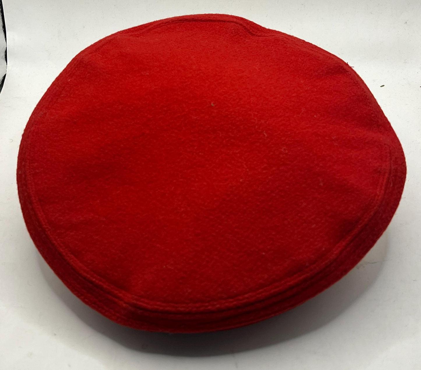 Handmade Wool Pakol Hat: Afghan Chitrali Style, Red (Size 11)