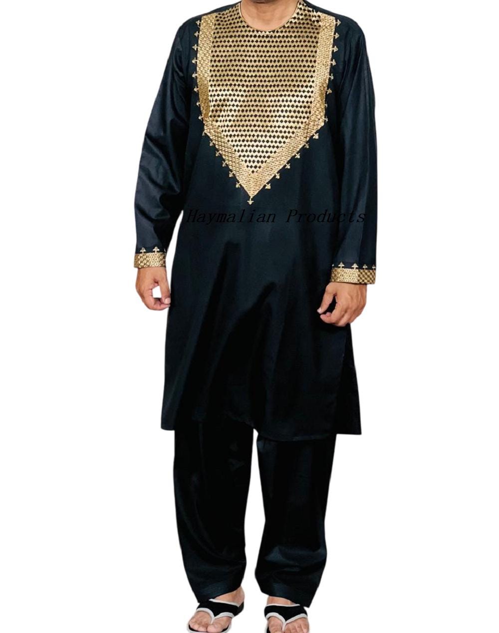 Afghan Peran tumban Afghan Emroidred Men traditional Dress 44 inches Bust