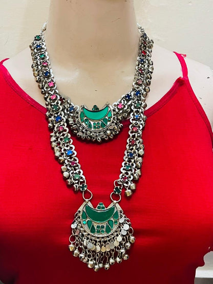 Afghan Tribal long Necklace Traditional Handmade Jewelry Kuchi Boho Necklace