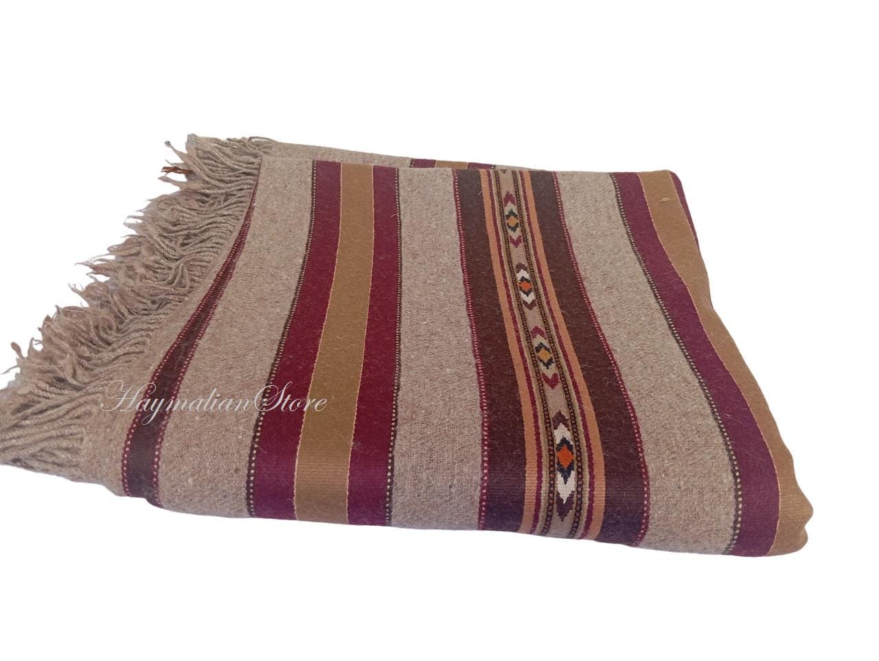 Afghan Wool Patu Blanket: Traditional Winter Shawl